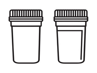 Minimal Medical Sharps Container Liners Illustration in Stylish Line Art