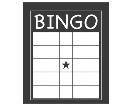 Bingo card blank lotto template, board game background grid, Vintage empty game ticke for numbers. Layout, Lottery ticket, lotto game template, bingo cards symbol outline silhouette isolated on white