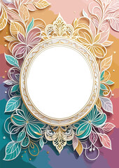 vintage floral background Decorative Border for Invitations