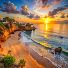 A breathtaking view of Camilo Beach at sunrise