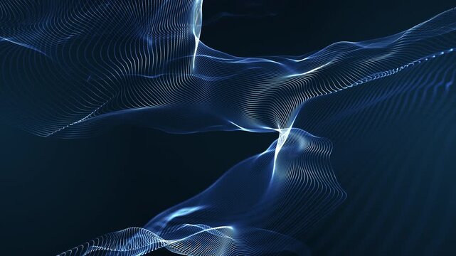 Quantum Weave Business Corporate Technology Particles Tunnel Digital Background Loop