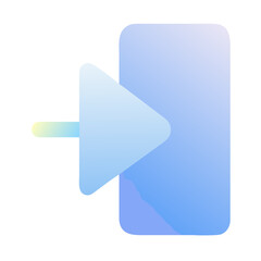 Mobile login icon with gradient blue arrow
