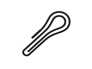 Minimalistic suction catheter icon in sterile medical illustration
