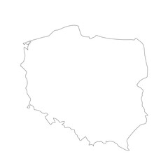 Poland map vector outline
