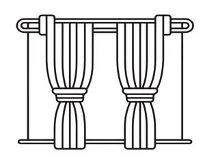 Elegant healthcare surgical drapes in detailed outline vector