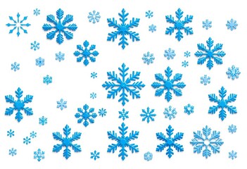 Blue snowflake vector icons, isolated on white Perfect for winter & Christmas designs,  isolated,  icon