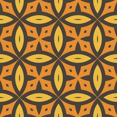 Abstract seamless pattern with vintage floral illustration for textile design