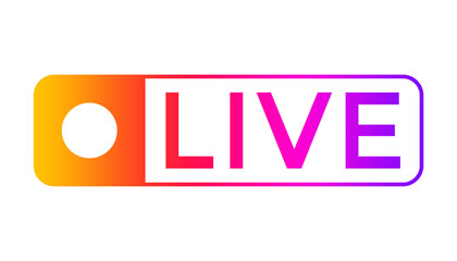 Instagram live icon for social media live element