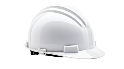 White safety helmet protective gear illustration on white background
