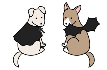 ハロウィンコスチュームの犬・保護犬・雑種犬