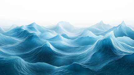 Obraz premium Depths Varying Pattern Midjourney Using Ocean Wave Layered Turquo