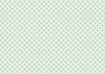 緑の七宝柄の背景素材　ベクター	
