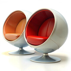 Modern ball chairs featuring a sleek spherical design