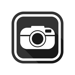 Photo camera icon isolated on transparent background