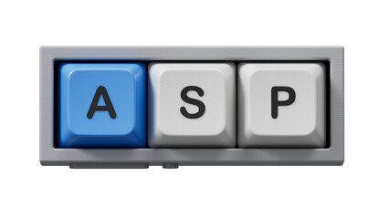 ASP sign on the Computer keyboard keys.Business Concept.close up of Computer keyboard keys,Business...