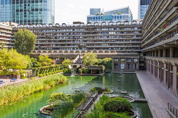 Barbican Estate Water Garden in London, UK - Brutalist Architecture and Urban Oasis