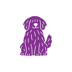 purple cartoon dog