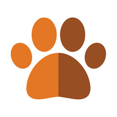 Paw Symbol – Pet Footprint, Dog Cat Track, Animal Care Logo (EPS 10 Vector)