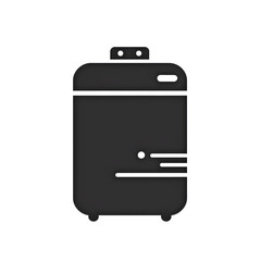 Obraz premium Travel Companion: An elegant and sturdy suitcase, a symbol of adventure and mobility, stands ready, its silhouette hinting at journeys and exploration to come. 