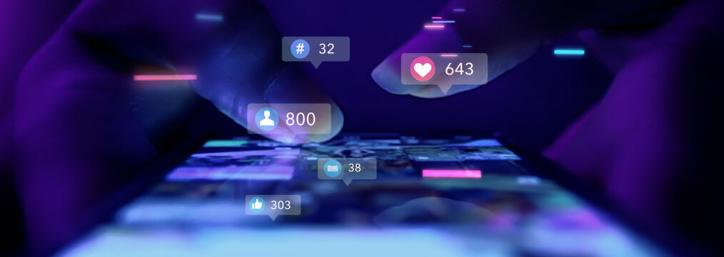 marketing, business, technology, social media, like, media, scrolling, social, social network, application, communication, cyberspace, icon, follow, message, online, background, concept, viral