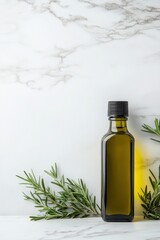 Minimalist Setup with Single Squeeze Bottle of Olive Oil