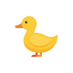 yellow duck isolated on white