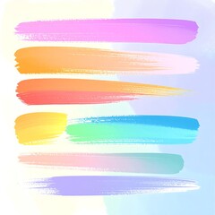 Abstract paint strokes, vibrant colors