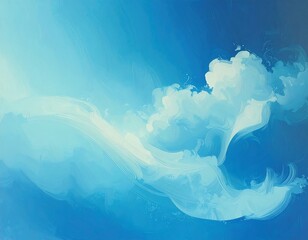 Abstract painted sky scene