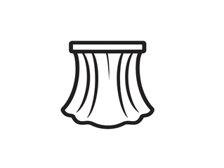 Stylish sterile drape symbol in flat vector art