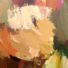 Abstract painting, vibrant colors, bold brushstrokes