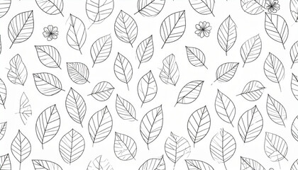  Repeating Geometric Leaf & Flower Pattern