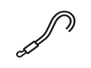 Minimalist suction tip medical tool vector drawing