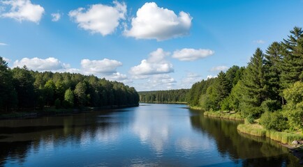 Fototapeta premium the river in the forest