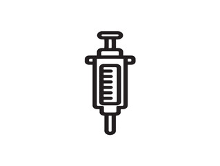 Clean minimalist syringe pump medical device icon