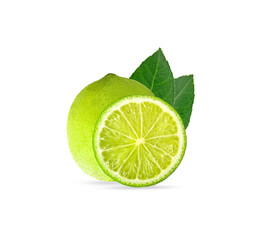 fresh lime slice on a white background,isolated