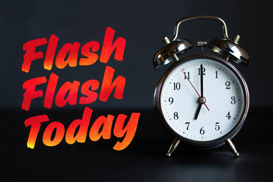 Flash flash today alarm clock urgency and time sensitive sale