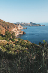 Lipari island, Aeolian archipelago, Sicily, Italy. Isole Eolie.