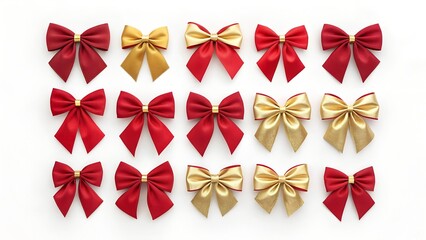 red and gold bows collection