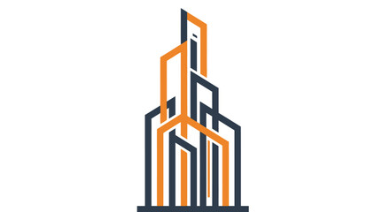 Modern Abstract City Skyline Building Logo Design.