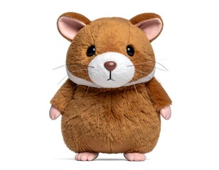 Cute stuffed hamster toy, facing forward
