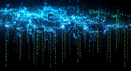 Digital Stream of Numbers and Geometric Shapes