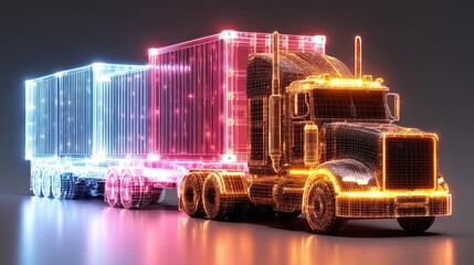 Digital Truck with Cargo Containers