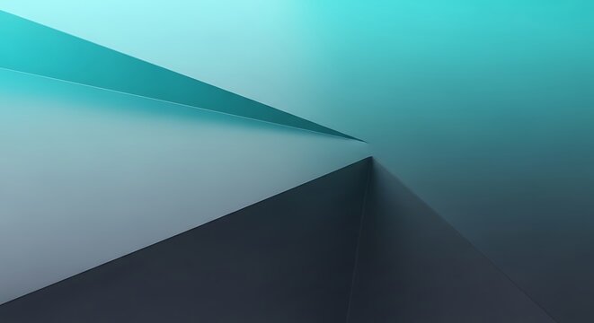 Abstract Triangle Turquoise Grey