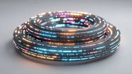 Digital code abstract torus shape