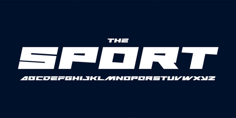Heavy rectangular font, sport geometric letters, wide geometrical alphabet for power bold headlines, massive lettering, military branding, urban tech logo. Vector typeset