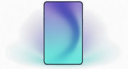 Smartphone with blank screen isolated on white background for mockup design