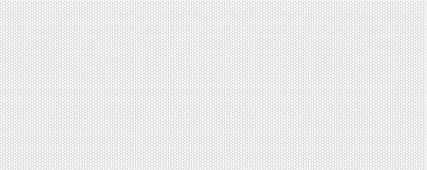 Hexagon honeycomb grid pattern with geometric symmetry. Clean minimal background, modern abstract texture for packaging, web, tech design. Polygon mesh structure. Vector illustration