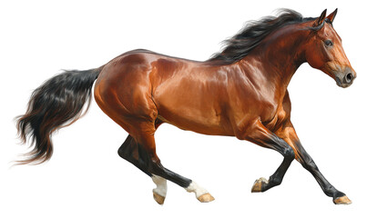 Obraz premium A galloping horse, rich in detail