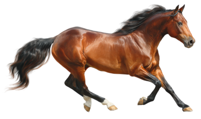 A galloping horse, rich in detail