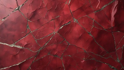 Red Cracked Marble with Gold Veins – Luxury Abstract Stone Background